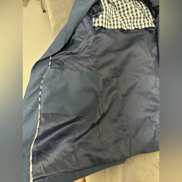 Lands' End Women’s Deep Blue Trench Coat, Size Small - Picture 9 of 9